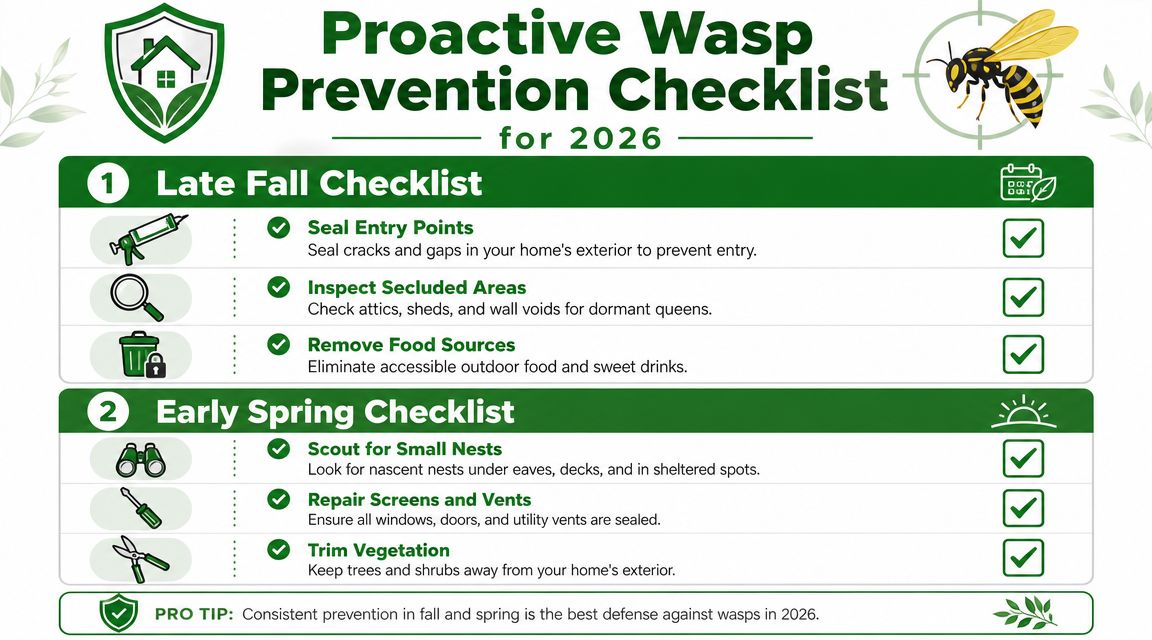 Your Proactive Wasp Prevention Checklist for 2026