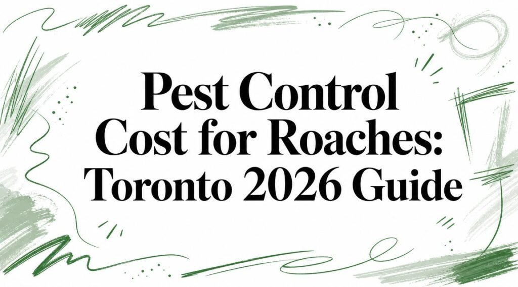 Pest Control Cost for Roaches: Toronto 2026 Guide