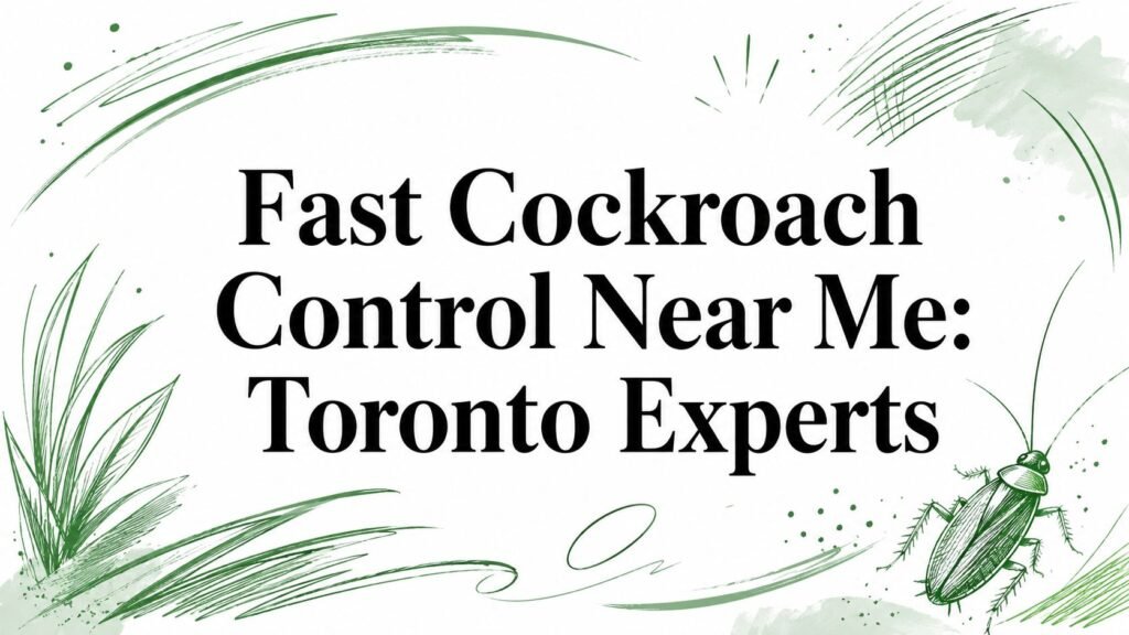 Fast Cockroach Control Near Me: Toronto Experts