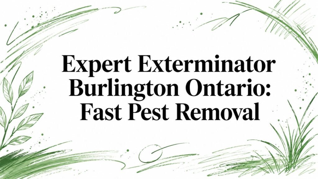 Expert Exterminator Burlington Ontario: Fast Pest Removal