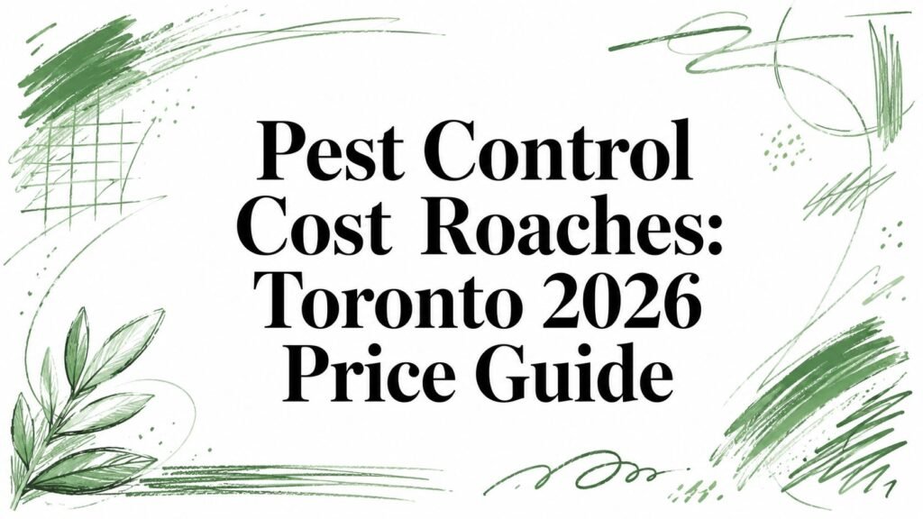 Pest Control Cost Roaches: Toronto 2026 Price Guide