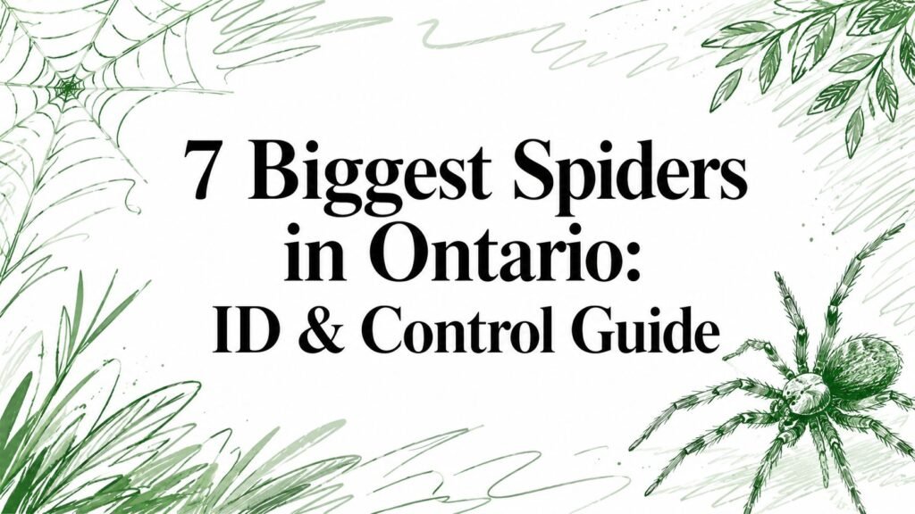 7 Biggest Spiders in Ontario: ID & Control Guide